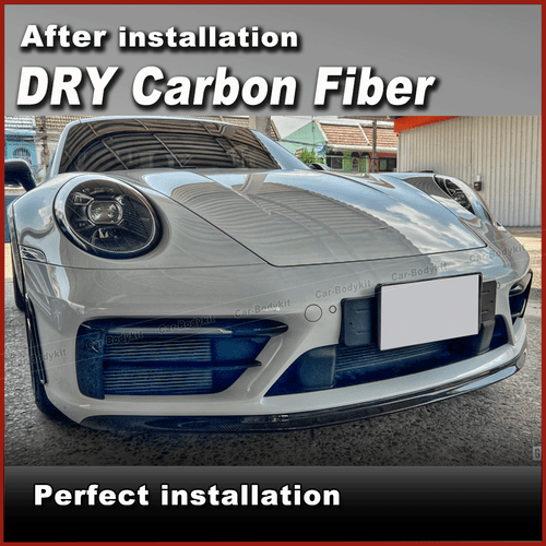 Fit For Porsche 911 992 Carrera GT3 2022-24 DRY CARBON Front Bumper Lip Spoiler - Picture 3 of 10