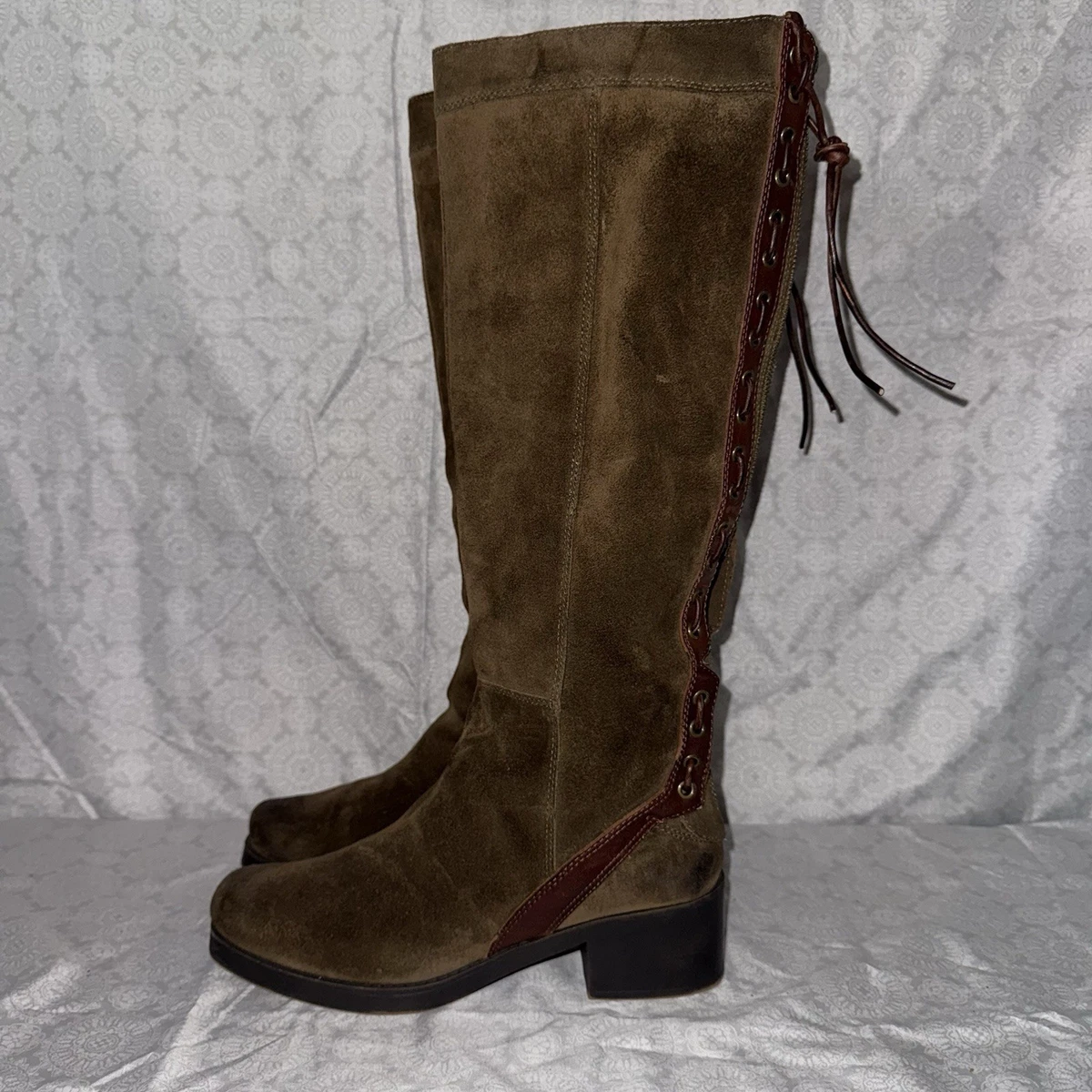 Bottes Nine West Vintage America - Cuir Marron - Taille US 7.5 - Haute Genou