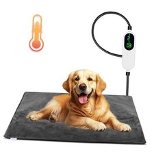 Pet Heating Pad for Dogs and Cats, 9 28.0"L x 18.0"W x 1.3"Th Light Gray