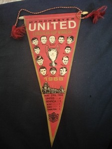 RARE VINTAGE 1968 MANCHESTER UNITED EUROPEAN CUP PENNANT | eBay UK