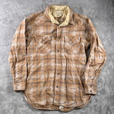Vintage Pendleton Shirt Men M Fits S 18x25 High Grade Western Plaid Wool 70s