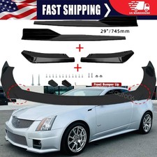 For 2011 Cadillac Cts-v Front Bumper Lip Spoiler Body Kit Splitter Side Skirt