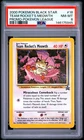 2000 POKEMON PROMO BLACK STAR POKEMON LEAGUE #18 TEAM ROCKET'S MEOWTH PSA 8