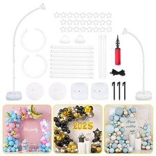 8.2FT  6FT Balloon Arch Stand, Free Bending Top Balloon Arch Kit, Half Arch ...