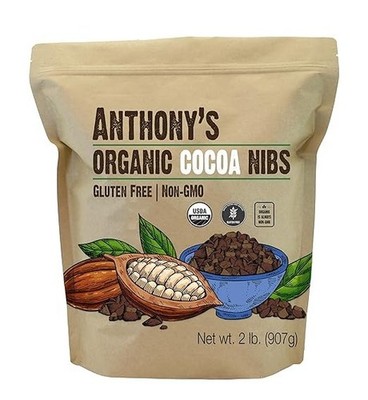 Anthony's Organic Cacao Cocoa Nibs, 2 lb 2 Pound (Pack of 1)