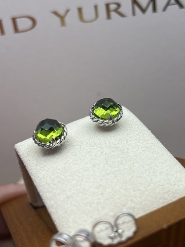 David Yurman Round Chatelaine Earrings Sterling with Peridot .925 - Picture 15 of 20