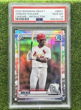 JORDAN WALKER 2020 Bowman Draft REFRACTOR 1st Bowman PSA 10 GEM MINT