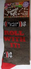TOOTSIE ROLL ROLL WITH IT AND PASTEL COLOR CREW SOCKS SIZE ONE SIZE FIT
