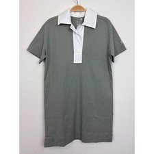Everlane Womens Organic Cotton Polo Dress Sz XS Fog Gray Preppy Quiet Luxury