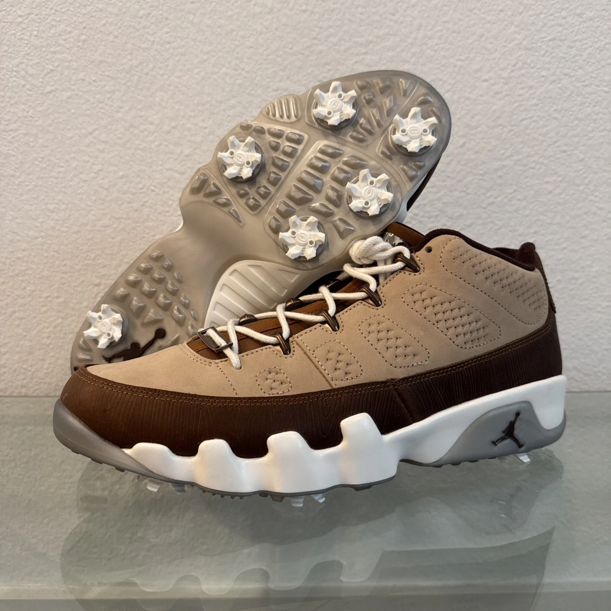 新品未使用　ハッピーライフウッド × ナイキ エアジョーダン9 ゴルフ NRG Size 9.5 - Happy Life Wood x Air Jordan 9 Golf Low Woodgrain for