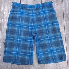 Nike Shorts Mens 30 Blue Tech Plaid Dri Fit Tour Performance Bermuda Athletic