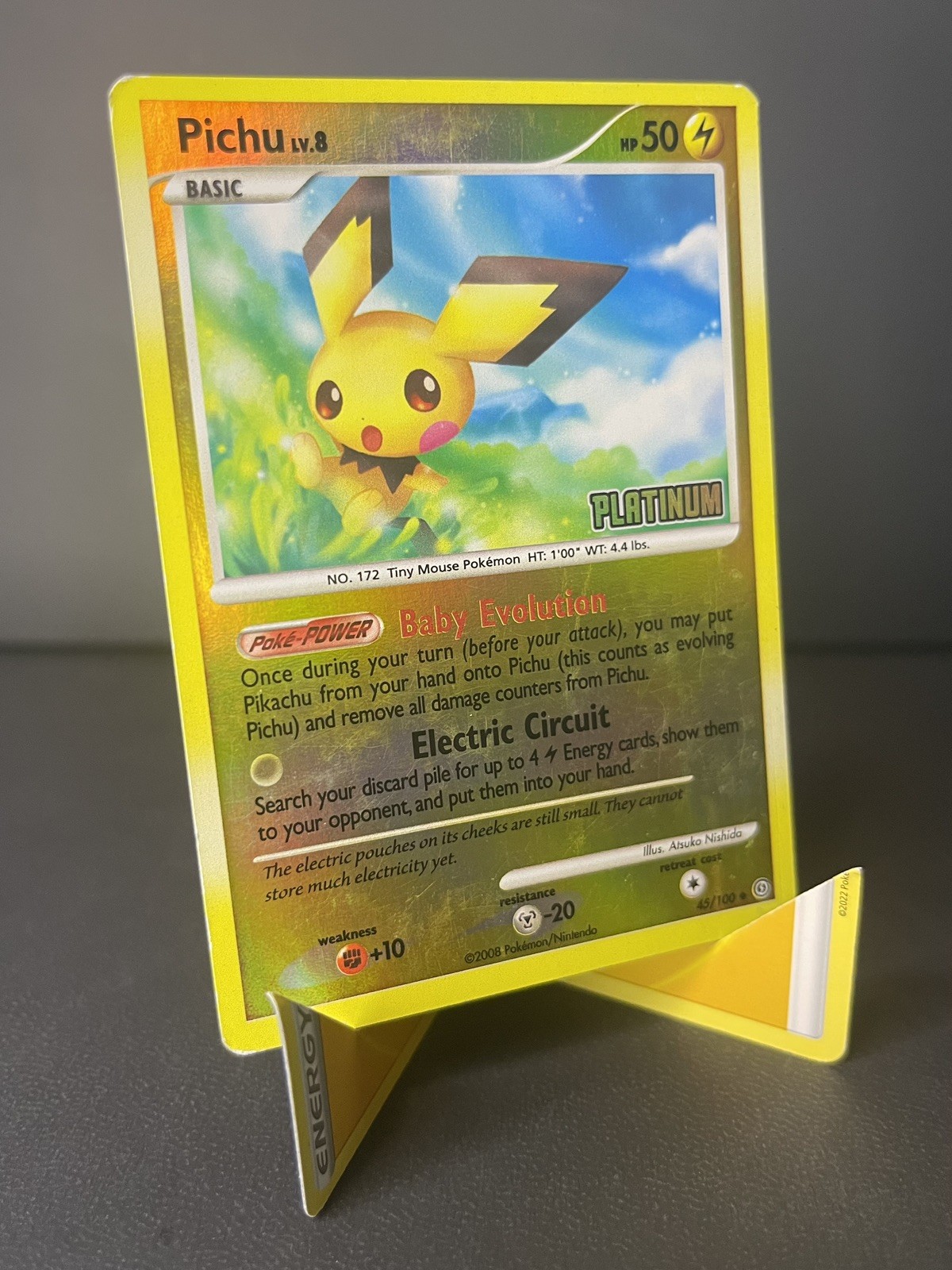 Pokemon - Pichu 45/100 Reverse Holo Stamped Burger King Promo - MP