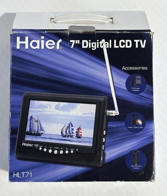 Haier HLT71 7'' Portable Digital LCD TV w/Box, Remote, Antenna, Battery AV Input