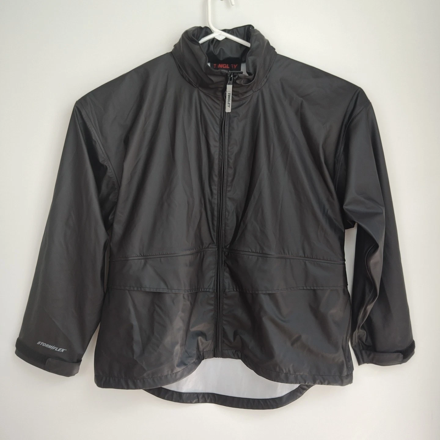 Tingley StormFlex Jacket Men's 2XL Black Full-Zip Snap-Hidden Hood Waterproof