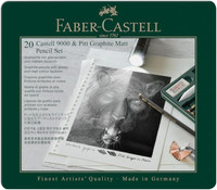 Faber-Castell 115224 - Bleistifte Set Pitt Graphite Matt & Castell 9000, 20-Teil