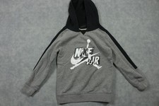 Jordan Nike Air Hoodie Boys 6 Years Gray Black Jumpman Pullover Fleece Logo