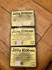 Qty 3 Jolly King Plasteline Modeling Molding  Clay 1Lb Block NEW