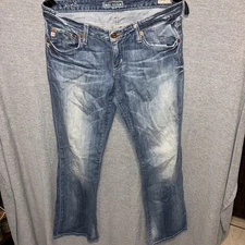 Big Star Sweet Low Bootcut Blue Denim Stretch Jeans Womens Size 30 x 29