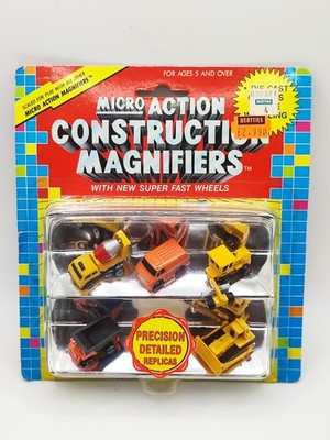 1989 FUNRISE MICRO ACTION CONSTRUCTION MAGNIFIERS 10130 SET #1 - MICRO MACHINES