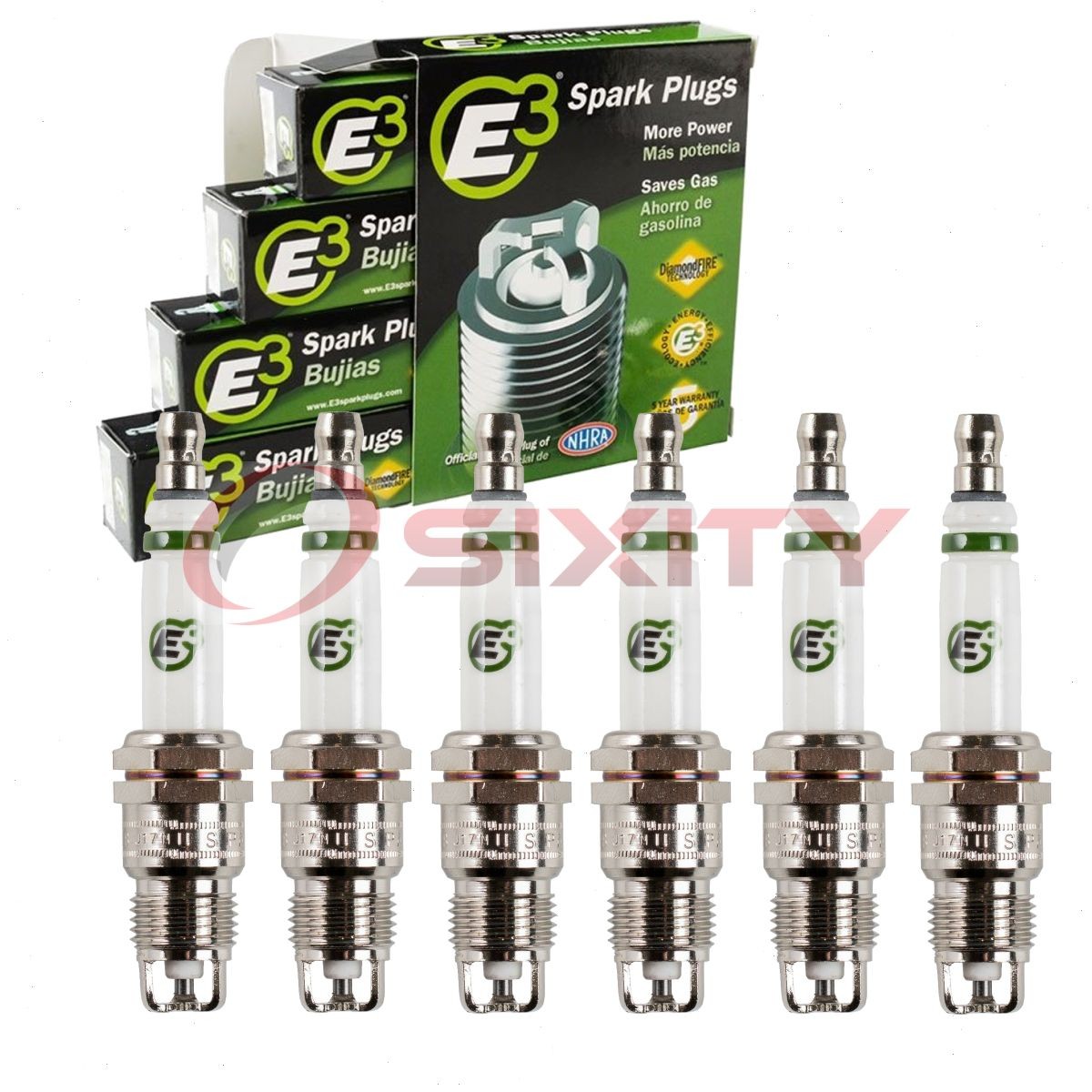 6 pc E3 Spark Plugs for 1970-1974 GMC K25 K2500 Suburban 4.1L 4.8L L6 ji
