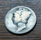 1921 Mercury Dime 10c Semi-Key Date AG Average circulated