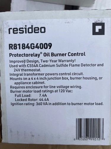 Honeywell R8184G4009 International Oil Burner Control (NEW)