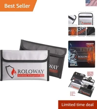 Durable 5x8 Fireproof Bag with Hook & Loop – 2-Pack for Ultimate Protection