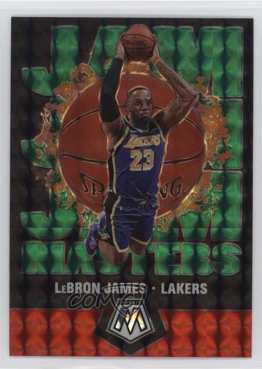 2019-20 Panini Mosaic Jam Masters Green Mosaic Prizm LeBron James #16 0a3
