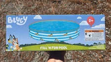Bluey Fill 'N Fun Kids Play Pool, 60 in x 60 in x 10 in NEW In BOX.