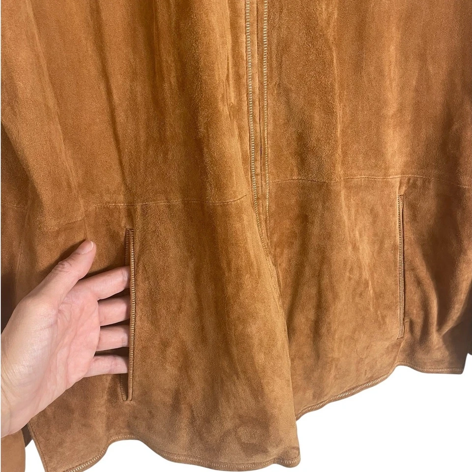 Chaqueta Robert Comstock Endurance Gamuza Cuero Cremallera Completa Resistente Marrón Para Hombre 40 Foto 3 de 4