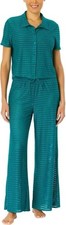 Hurley Women's 2 Piece Crochet Swim Cover Up Set, Pant, Green, Small