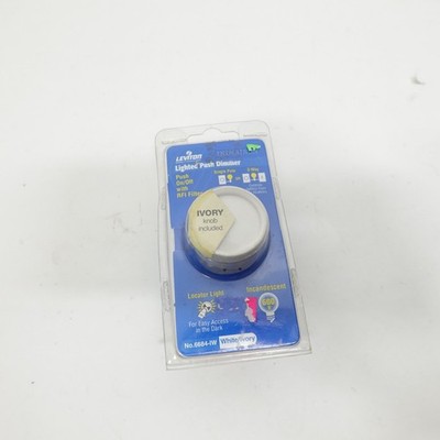 Leviton White or Ivory Lighted Push Dimmer Single Pole or 3-Way - NEW