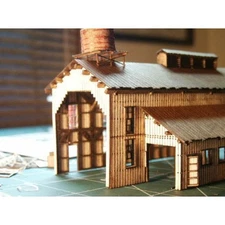 RS Laser Kits 3004-B N Scale Sngl Engine Hse W/O Dr Kit