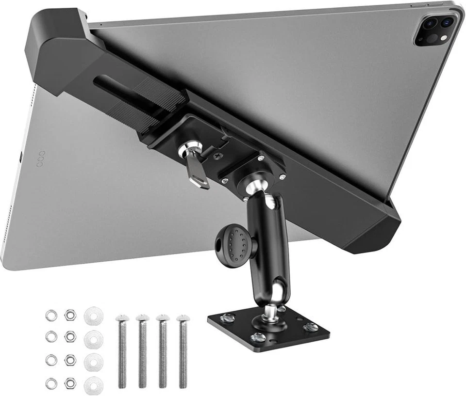 Security Car Tablet Mount, Industrial Heavy Duty iPad Holder w/Lock & Key, 360° - image 1 of 4