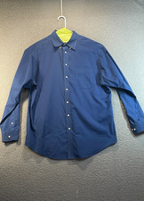 Roundtree Yorke Gold Label Mens XLT Blue t Non Iron Button Down Shirt