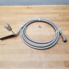 Unbranded Braided Stainless Steel Hose W/ SS Fittings, Approx 15' Long - NEW