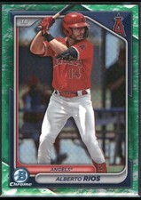2024 Bowman Chrome Lunar Glow Refractors Alberto Rios #BCP-98 - LA Angels