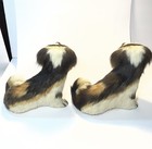 Pair of  Vintage Real Fur Miniature Pekinese Dogs — photo 2