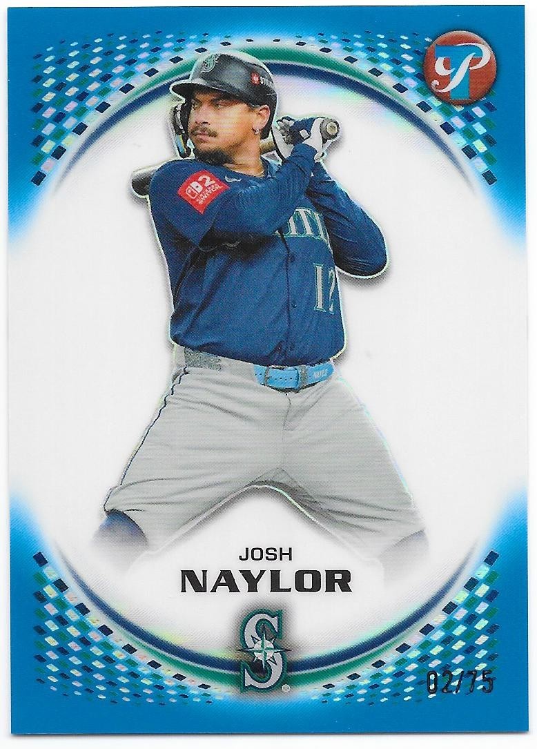 2026 Topps Pristine Josh Naylor 02/75 Blue Refractor #199