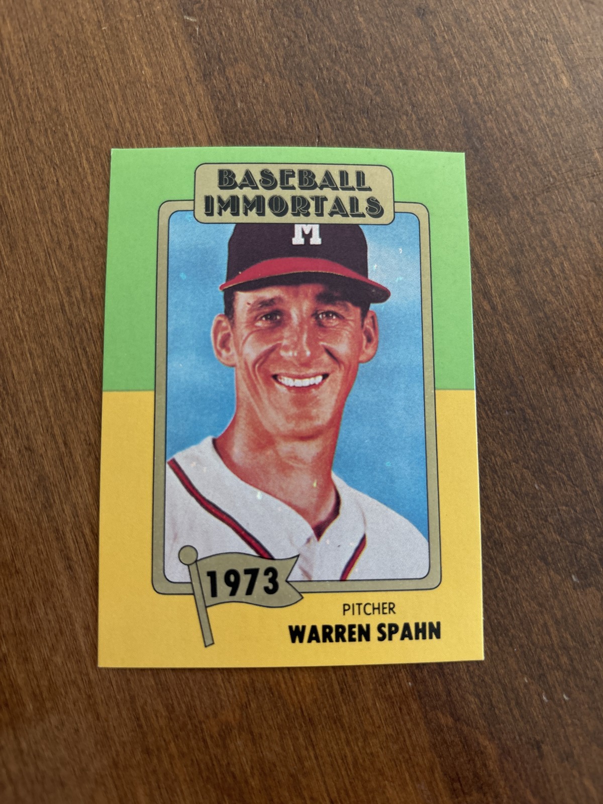 Warren Spahn 1980-87 SSPC Baseball Immortals #139 Boston Braves HOF