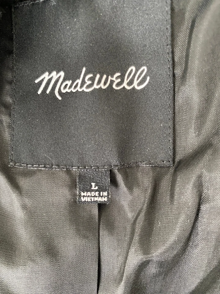 Chaleco Madewell de piel sintética negro talla grande Foto 4 de 4