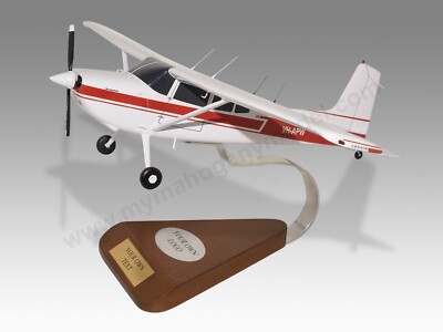 Cessna 180 Model Desk Wood Airplane New Model Large Scale 1/24