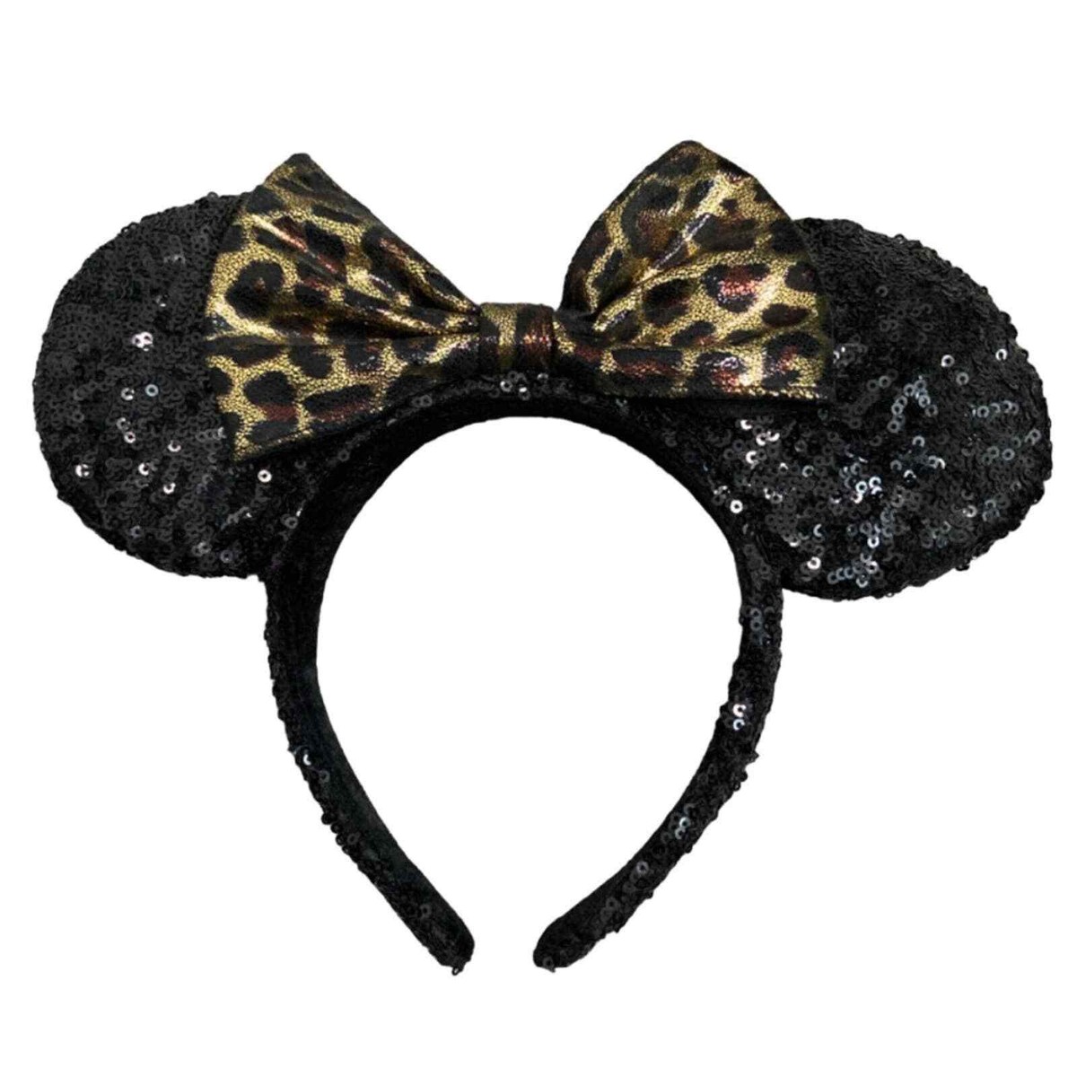 Disney black leopard bow Minnie ears headband | eBay