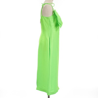 msgm green dress MSGM Gathered-detail Maxi Dress
