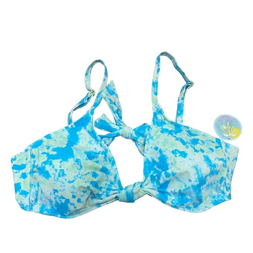 NEW Island Soul Curve Swimsuit Turquoise Tie-Dye Two Piece Bikini Womens Size 2X - Picture 4 of 9