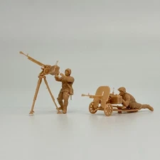 Resin Model kit 2 Soviet Heavy Machine Gun Soldiers tabletop Unpainted Miniature