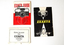 Three Vintage Exakta Booklets User Manuals Guides