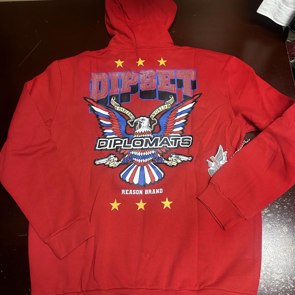 Diplomats DIPSET reason, collaboration men's RED pullover hoodie
