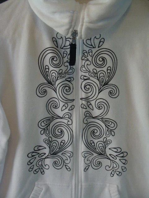 Suéter Pullover Made For Life Para Mujer Adolescente Cremallera Mangas Largas S/M Blanco Negro Foto 3 de 4