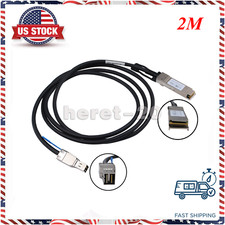 External Mini SAS HD SFF-8644 to QSFP SFF-8436 Hybrid SAS Cable 30AWG 2M/6.6ft